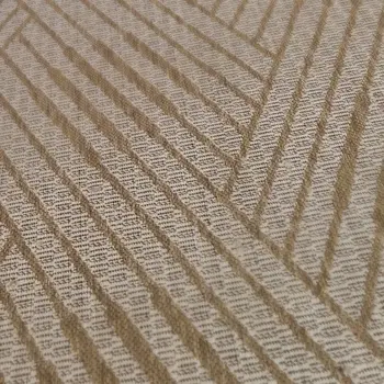 9' X 12' Beige Geometric Stain Resistant Indoor Outdoor Area Rug