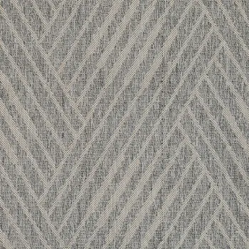 5' X 8' Gray Geometric Stain Resistant Indoor Outdoor Area Rug