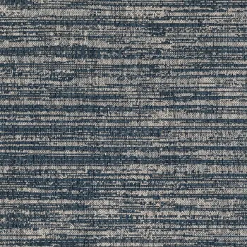 8' X 10' Gray and Blue Striped Stain Resistant Indoor Outdoor Area Rug