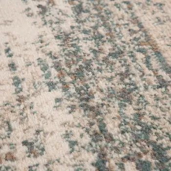2' X 3' Gray and Ivory Abstract Power Loom Area Rug