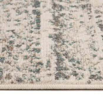 9' X 12' Gray and Ivory Abstract Power Loom Area Rug