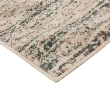 9' X 12' Gray and Ivory Abstract Power Loom Area Rug