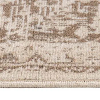 2' X 3' Gray and Light Cream Medallion Power Loom Area Rug