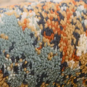 9' X 12' Tan Orange and Gray Abstract Power Loom Area Rug