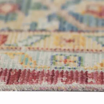 4' X 6' Orange Red And Gold Medallion Area Rug