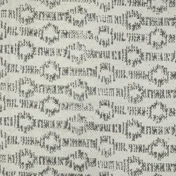 5' X 7' Gray Geometric Flatweave Handmade Distressed Area Rug With Fringe