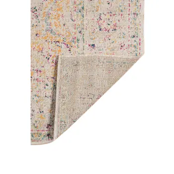 9' X 12' Ivory And Yellow Oriental Distressed Area Rug