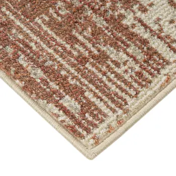 10' Sand And Ivory Geometric Runner Rug