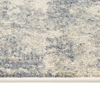 6' X 9' Light Gray And Blue Abstract Area Rug