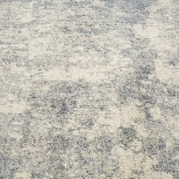 9' X 12' Light Gray And Blue Abstract Area Rug