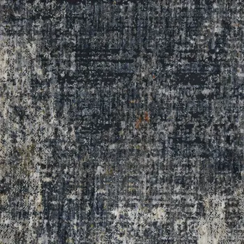 8' Gray and Ivory Abstract Power Loom Runner Rug