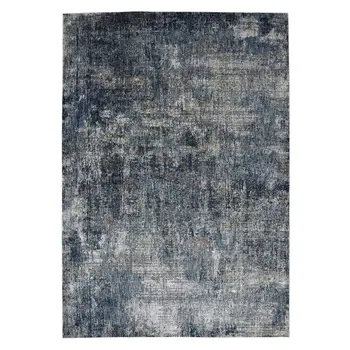 5' X 8' Ivory And Gray Abstract Area Rug