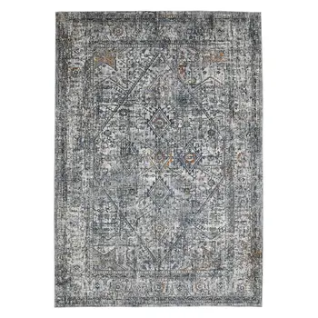 5' X 8' Ivory And Orange Oriental Area Rug