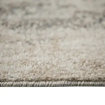 8' X 10' Beige Ivory And Gray Abstract Area Rug