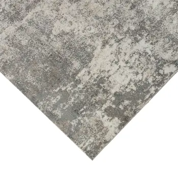 8' X 10' Beige Ivory And Gray Abstract Area Rug