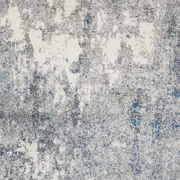 4' X 6' Gray and Light Blue Abstract Power Loom Area Rug