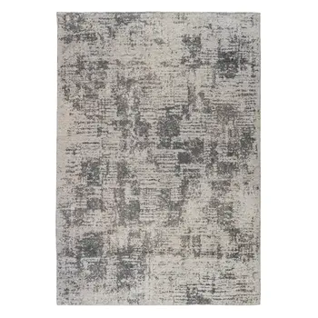 9' X 12' Gray and Beige Abstract Power Loom Area Rug
