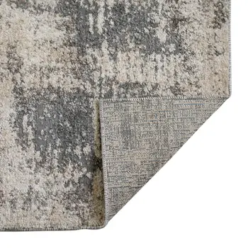 9' X 12' Gray and Beige Abstract Power Loom Area Rug