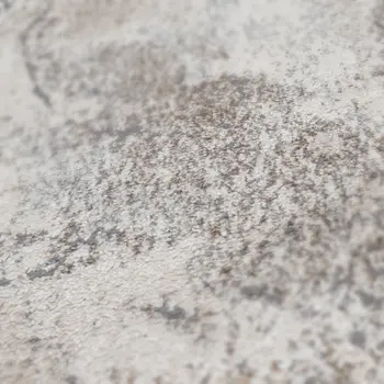 5' X 8' Cream and Gray Abstract Power Loom Area Rug