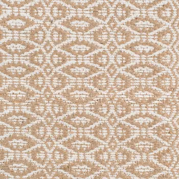 5' X 8' White And Tan Jute Geometric Flatweave Handmade Area Rug