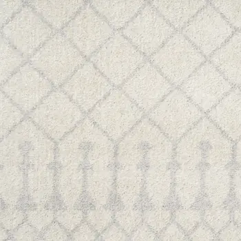 3' X 5' Blue and Ivory Abstract Power Loom Washable Area Rug