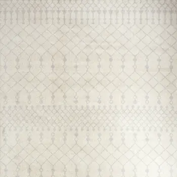 4' X 6' Blue and Ivory Abstract Power Loom Washable Area Rug