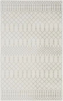 8' X 10' Blue and Ivory Abstract Power Loom Washable Area Rug