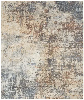 8' X 10' Gray And Ivory Moroccan Washable Area Rug