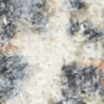 9' X 12' Blue And Ivory Abstract Distressed Washable Area Rug
