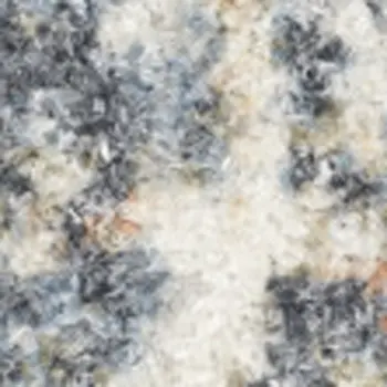 9' X 12' Blue And Ivory Abstract Distressed Washable Area Rug