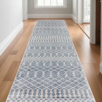 12' Blue Moroccan Runner Rug