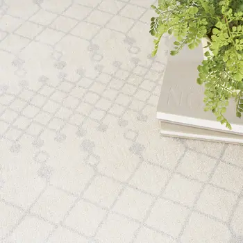 4' X 6' Gray And Ivory Moroccan Washable Area Rug