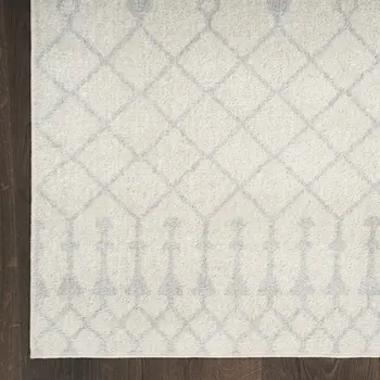 5' X 7' Gray And Ivory Moroccan Washable Area Rug