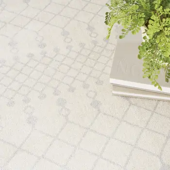 5' X 7' Gray And Ivory Moroccan Washable Area Rug