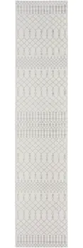 8' Cream Moroccan Runner Rug