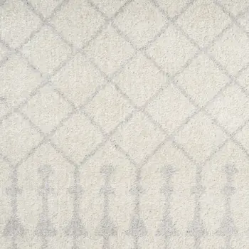 8' Cream Moroccan Runner Rug