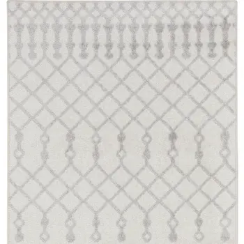 8' Cream Moroccan Runner Rug