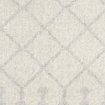 8' Gray And Ivory Moroccan Washable Round Rug