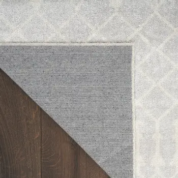 9' X 12' Gray And Ivory Moroccan Washable Area Rug