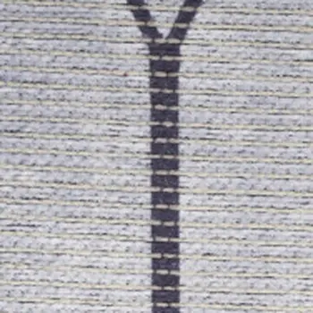 8' Cream Geometric Washable Runner Rug