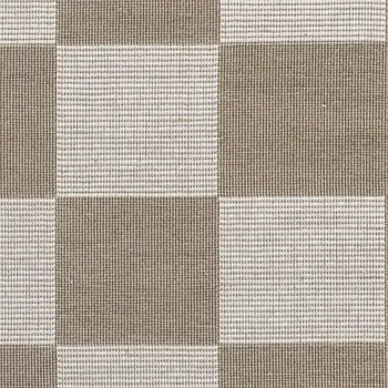 8' Natural and Ivory Geometric Power Loom Washable Non Skid Runner Rug