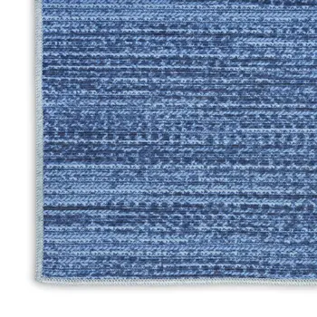 10' Blue Abstract Washable Runner Rug