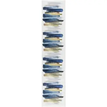 10' Blue Abstract Washable Runner Rug