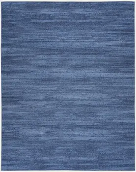 5' X 7' Blue and Gray Abstract Power Loom Washable Non Skid Area Rug