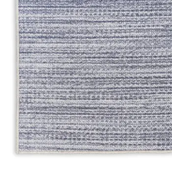 5' X 7' Gray and Ivory Abstract Power Loom Washable Non Skid Area Rug