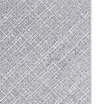 8' Cream Abstract Washable Runner Rug
