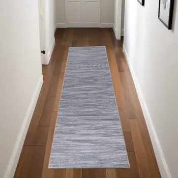 8' Gray Abstract Washable Runner Rug