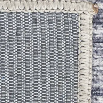 8' Gray Abstract Washable Runner Rug