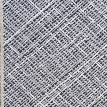 8' Gray Abstract Washable Runner Rug