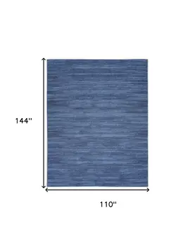 9' X 12' Blue Distressed Washable Area Rug